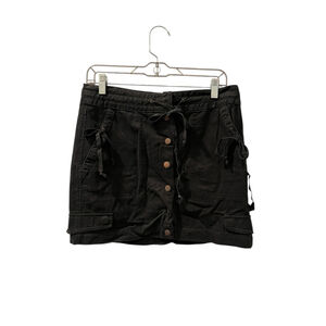 Da-Nang Vintage Y2K Black Mini Skirt Women's Size Small Casual Pockets Cotton